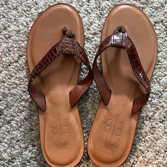 Brand new brown leather sandals size 8 - Picture 3 of 5
